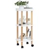 vidaXL 3-tier Trolley White 15 in.x15 in.x32.3 in. Engineered Wood&Solid Wood Pine - 3 of 4