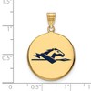 Black Bow Jewelry 14k Yellow Gold Plated Sterling Silver Longwood Lancers NCAA Large Pendant - 2 of 3
