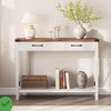 Console Table with 2 Drawers Vintage Sofa Table Farmhouse Wood Entryway Table with Storage Shelf - 2 of 4