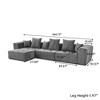 WJShome 144" Sectional Couches For Living Room, L Shaped Couch Modular Sectional Sofa, 3 Seater with Ottoman for Apartment - 3 of 4