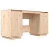 vidaXL Desk 55.1"x19.7"x29.5" Solid Wood Pine - 2 of 4