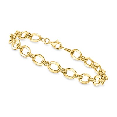 Ross-Simons 10kt Yellow Gold Oval-Link Bracelet