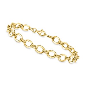 Ross-Simons 10kt Yellow Gold Oval-Link Bracelet - 1 of 3