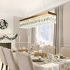 LNC Musesonce 1-Lights 36.2" Luxury and Glam Rectangle Integrated LED Crystal Chandelier, Gold - 4 of 4