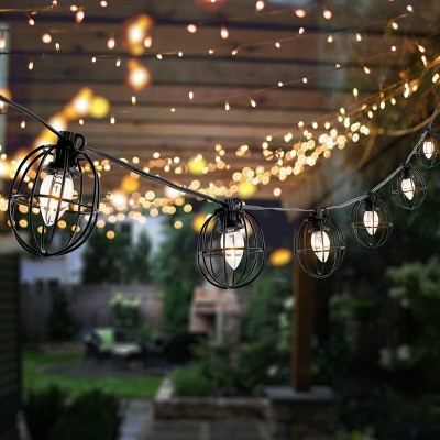 Garnet Led Outdoor String Ligh - Black - Safavieh..