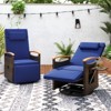 Tangkula 2PCS Outdoor 360° Swivel Rattan Recliner Chair Patio Wicker Chaise Lounge Chair - 2 of 4
