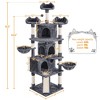 Yaheetech 76.5"H 5-Level Large Cat Tower with 3 Condos - 3 of 4