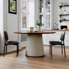 Luck Live Farmhouse Round Dining Table , 59" Round Kitchen Table for 6-8 Persons, Stylish Dining Room Furniture - 2 of 4