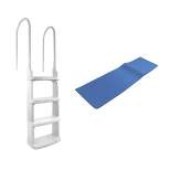 Main Access 200200 Easy Incline Above Ground In-Pool Swimming Pool Ladder w/ Mat
