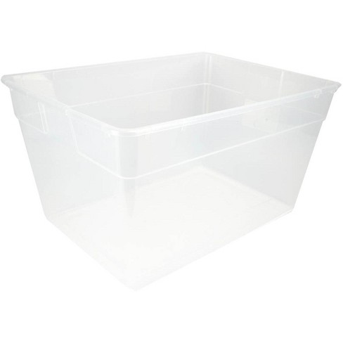 Sterilite 56 Qt Storage Box, Stackable Bin With Lid, Plastic Container To  Organize Clothes, Blankets, Towels In Closet, Clear With White Lid, 32-pack  : Target