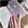 6pcs 5D Feather Butterfly Diamond Art Bookmarks Acrylic Feathers Flower Diamond Art Bookmarks Pendant Diamond Art Bookmark Kits for Adults Kids - 4 of 4