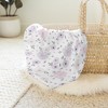 Sweet Jojo Designs Girl Swaddle Baby Blanket Watercolor Floral Purple Grey and Pink - 4 of 4