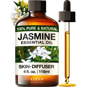KUKKA Jasmine Essential Oil 4 Fl Oz 100% Pure Natural Jasmine Oil Relaxing Floral - 1 of 4