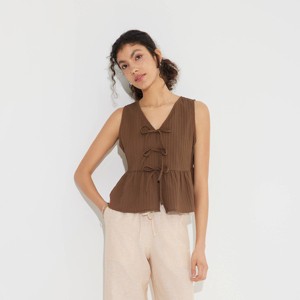 Women's Tie-Front Vest - Wild Fable™ - 1 of 4