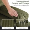 Karl Home |111.2  in. W Pillow Top Arm 3-Piece U-shaped Corduroy Sectionals in Green - 4 of 4