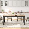 78.7 Inch Long Dining Table for 6-8 People, Rectangle Kitchen Table with Sturdy Metal Legs, Modern Industrial Dining Room Table with Round Corner - 4 of 4