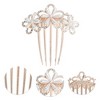 Unique Bargains Women's Styling Pearls Side Comb Gold 1 Pc - 3 of 4