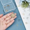 20Pcs Circle Earring Findings, 18K Gold & Platinum Plated Hollow Post Stud with Loop for Jewelry Making - 3 of 4