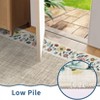 Machine Washable Modern Floral Bordered  Non Slip Area Rug for Living Room Soft Low Pile Indoor Aesthetic Carpet for Bedroom Dining Room Office - 4 of 4
