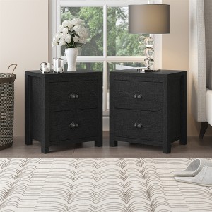 Galano Cinzia 2-Drawer Nightstand Effortless Assembly (Set of 2) - 18.1''W x 15.1''D x 22.3''H - 1 of 4
