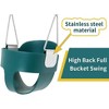 Hotraffy High Back Full Bucket Toddler Swing Seat with Yellow Coated Chains Fully Assembled Baby Swing Set Accessories(green) - 4 of 4