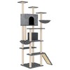 vidaXL Cat Tree Dark grey Engineered wood, plush, sisal Large Cat Tree - 2 of 4