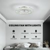Ludomide 3-Color Crystal Ceiling Fan with Light – Remote/APP Control, 6-Speed Reversible, Dimmable LED for Home Decor - 2 of 4