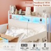 Upholstered Platform Bed Frame with Guardrail, Storage Headboard & Drawer - 3 of 4