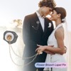 Unique Bargains Cloth Flower Lapel Pin with Gold Badge Tassel Chain for Men Wedding 1.57 inch 2 Pcs - 4 of 4