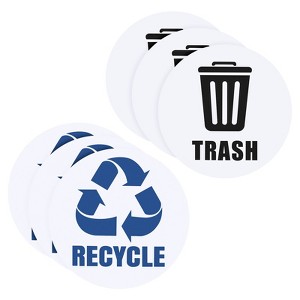 Unique Bargains Self-Adhesive Waterproof Anti-Corrosion Anti-Ultraviolet Recycle Sticker Bin Labels 6 Pcs 5 Inch - 1 of 4