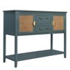 Rattan Cabinet, Natural Rattan Dresser for Bedroom, Sideboard Buffet Cabinet, Rattan Console Table Double Doors Double Drawers Chest - 3 of 4