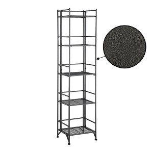 Breighton Home 57.5" Xtra Storage 5 Tier Folding Metal Shelf in Speckled Gray - 1 of 4