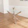 Dexmalle Modern Minimalist Tempered Glass Coffee Table With Metal Leg - 3 of 4