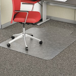 Alera Occasional Use Studded Chair Mat for Flat Pile Carpet, 36 x 48, Lipped, Clear - 1 of 4