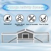 Kumasinova 2-Story Large Outdoor Rabbit Hutch with Run,121.65" Wooden Bunny Cage with Ramp,Asphalt Roof & Locking Doors,Rabbit Cage for Small Animals - 4 of 4