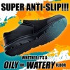 Furuian Waterproof Slip Resistant Work Shoes Food Service Shoes Water Resistant Slip On Chef Kitchen Shoes Black - 2 of 4
