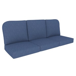 Covers&All Outdoor Seat / Back Cushion Three Seater, Durable Olefin Fabric, 24 in Lx 22 in W x 5 in Thick - 1 of 4