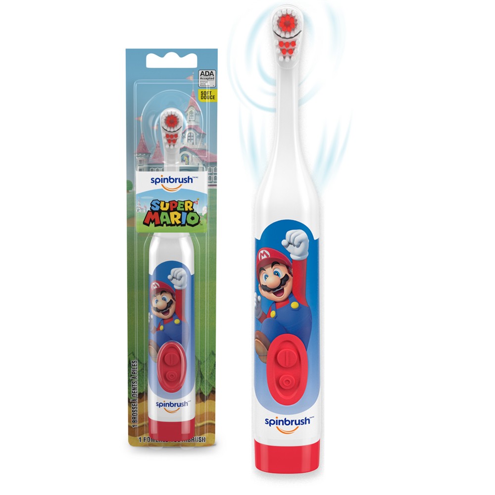 Spinbrush Mario Kids Battery Electric Toothbrush