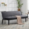 Aukfa 64.6" Futon Sofa Bed Convertible Sleeper, 5-Position Adjustable Backrest, Twin Size, Space-Saving Design for Home/Office/Guest Room - 3 of 4