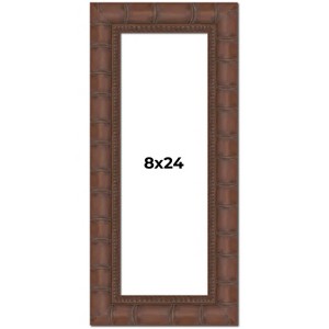 PosterPalooza | 8x24 Wide Bamboo Picture Frame, UV Acrylic, 4 Finishes - Brown, Black, Silver, and Natural - 1 of 4