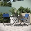 Emma and Oliver Set of 2 Folding Chairs for Indoor/Outdoor Use with Flex Comfort Material and Steel Frames - 2 of 4