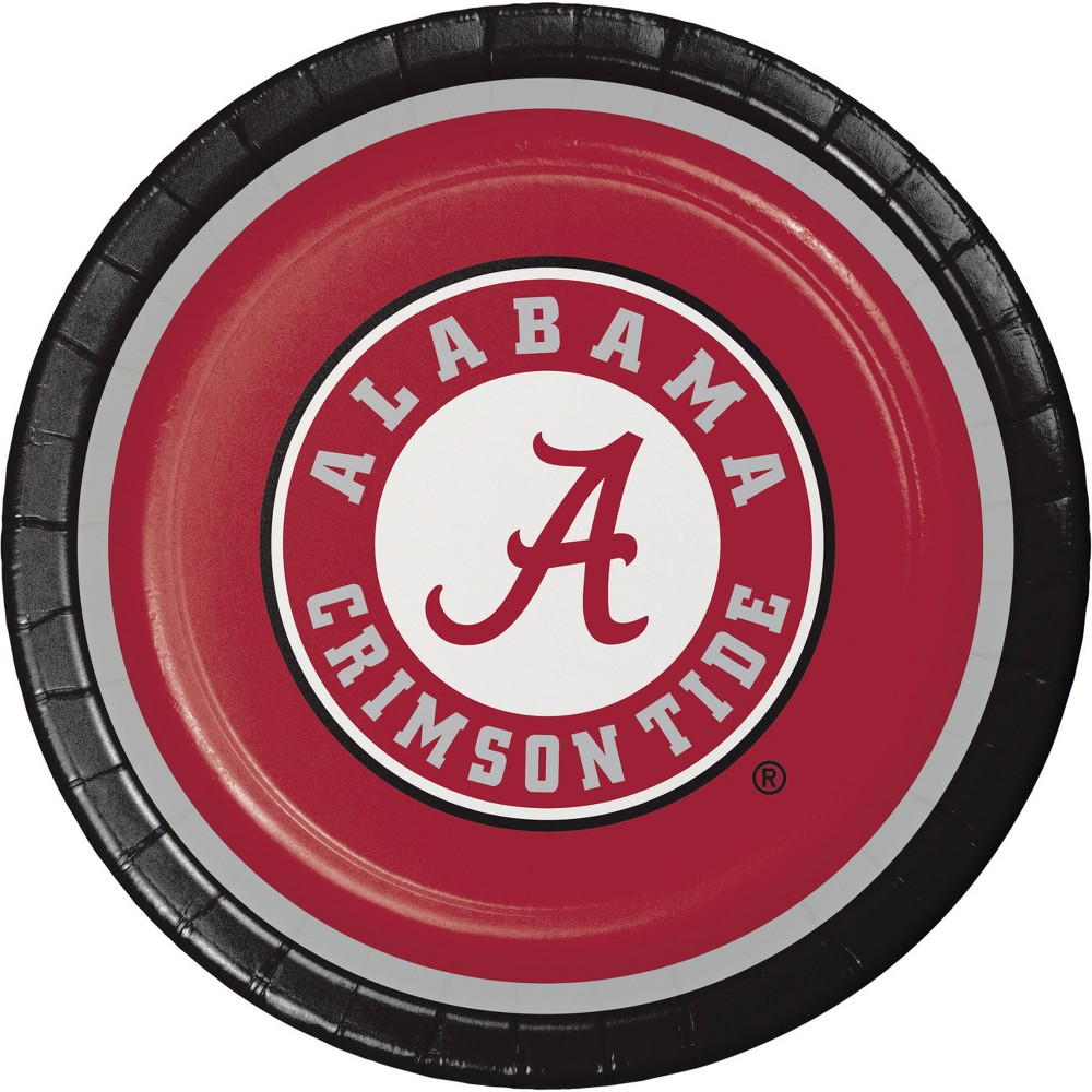Photos - Other tableware 24ct Alabama Crimson Tide Paper Plates Red - NCAA