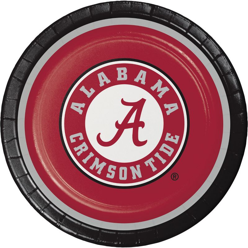 24ct Alabama Crimson Tide Paper Plates Red - NCAA, 1 of 4