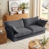 87.4''W Sofa Couch, 3-seat Deep Seat Cloud Couches, Upholstered Accent Sofa Chair with Multiple Pillows for Living Room -ModernLuxe - 2 of 4