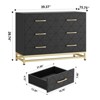 Jojoka Dresser for Bedroom with 6 Drawer, TV Stand Dressers Chest of Drawers Large Wood Dresser for Storage and Organization - 2 of 4