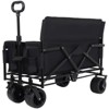 YONWAY 3-in-1 Convertible Folding Wagon Cart with Bench Seat & Storage - 500lbs -180L Capacity All-Terrain Wheels for Camping,Beach - 2 of 4