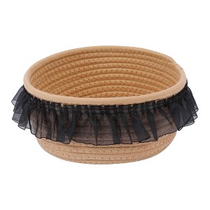 REGALWOVEN Odorless Cotton Rope Handcrafted Compact Size Multiple Use Open Storage Bins 1 Pc - 1 of 4