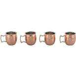 J&V TEXTILES 4-Pack Moscow Mule Set (2 oz)-Perfect Gift!