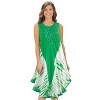 Collections Etc Woven Tie Dye Dress with Embroidery Scooped Neckline, Lightweight Beach Coverup - 2 of 3