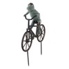 SPI Home Frog on Bicycle Garden Sculpture – 20" Cast Aluminum Verdigris Outdoor Statue with Whimsical Cycling Design - 4 of 4